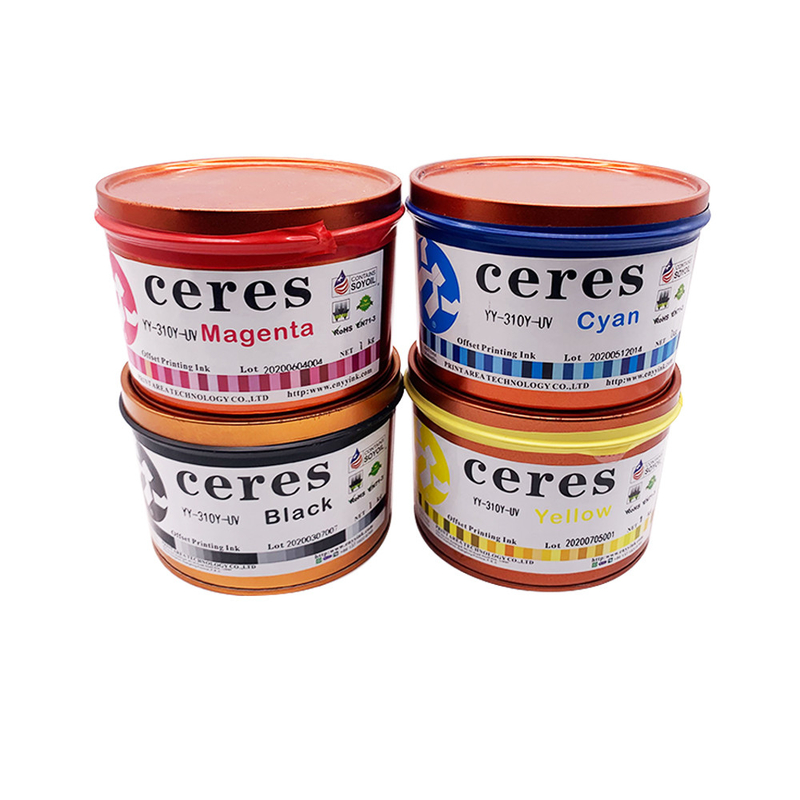 1 Kg Can UV Offset Printing Ink CMYK Reflex Blue Spot Color Ink Solvent Based
