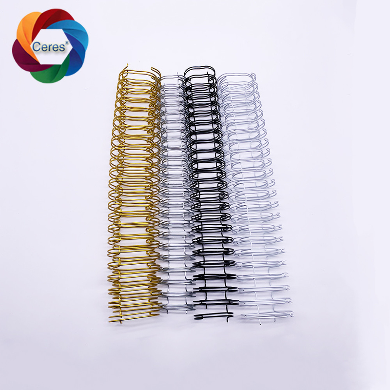 2 hingga 1 Spiral Binding Wire 1.4mm Twin Ring Pantone Double Notebook Spring Binder