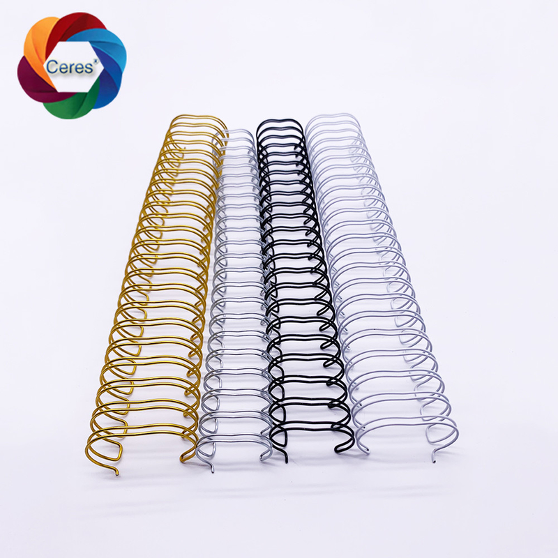 2 hingga 1 Spiral Binding Wire 1.4mm Twin Ring Pantone Double Notebook Spring Binder