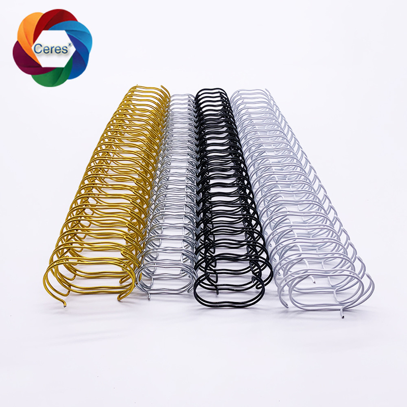 2 hingga 1 Spiral Binding Wire 1.4mm Twin Ring Pantone Double Notebook Spring Binder