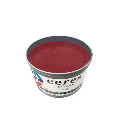 Cepat Kering YT-905 Pantone Merah Panas Spot Warna Offset Printing Ink dengan Opacity Tinggi